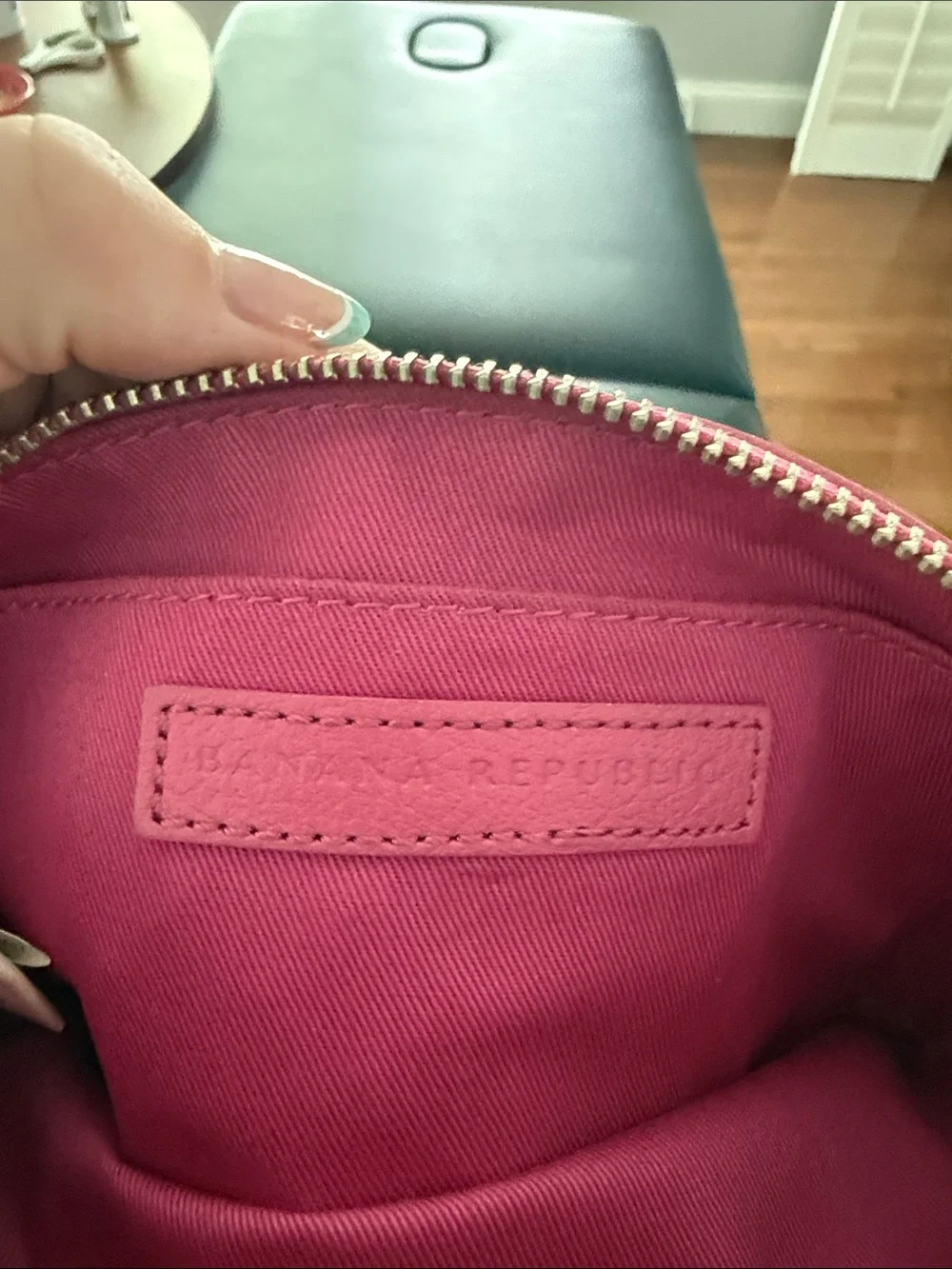 Pink Banana Republic Perforated Wristlet Clutch - Women